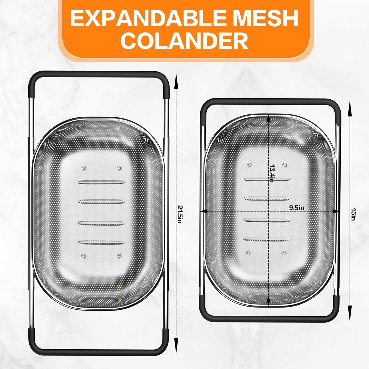 Stainless Steel Colander Strainer Drainer with Handle