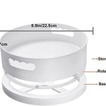 Multi-Purpose 360� Rotating Organizer Tray Use for Spice Rack, Cosmetic Organizer and Many more (Off-White Cream)