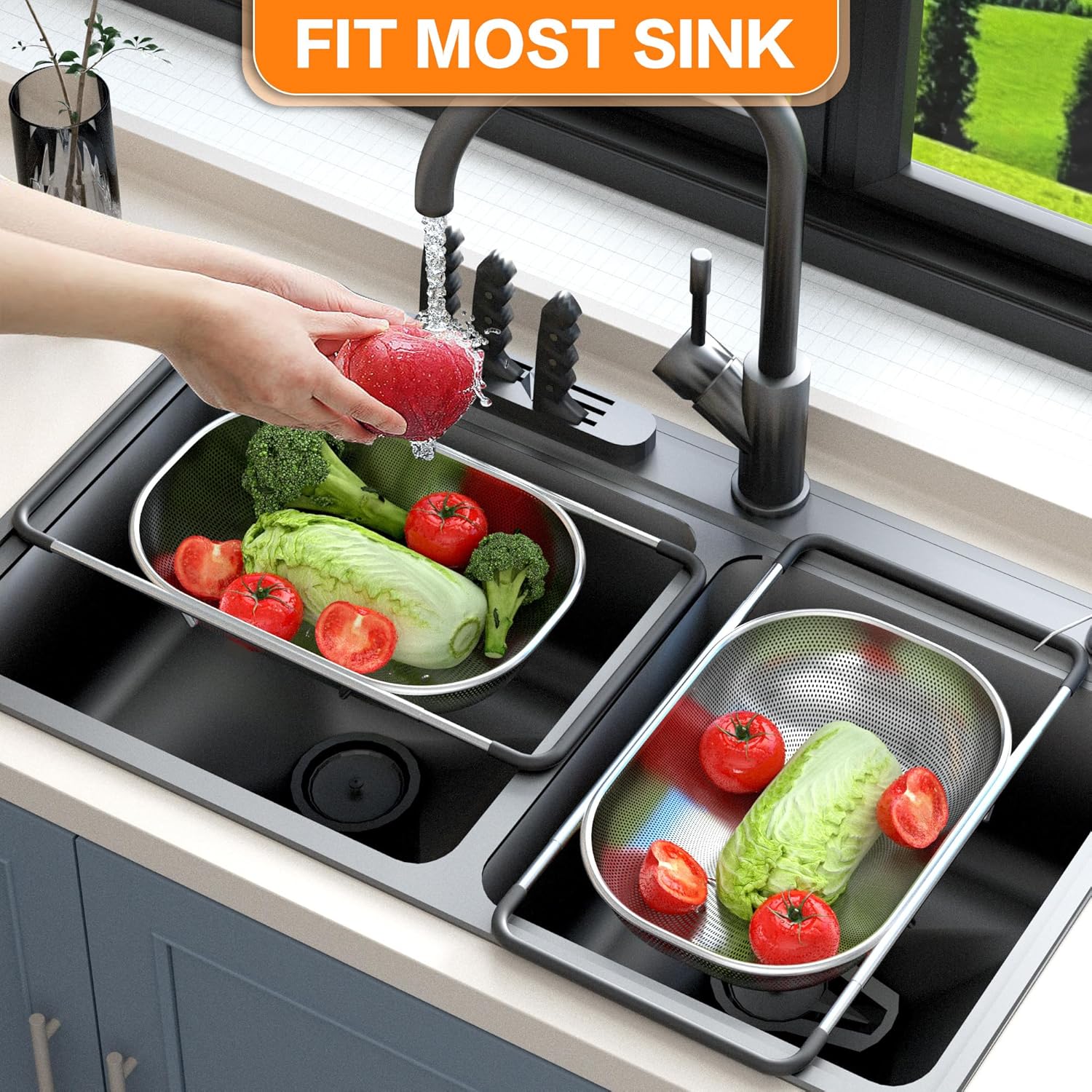 Stainless Steel Colander Strainer Drainer with Handle