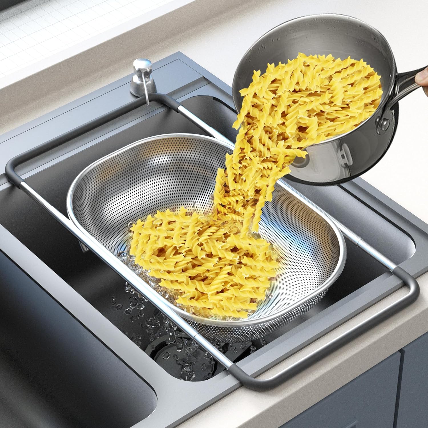 Stainless Steel Colander Strainer Drainer with Handle